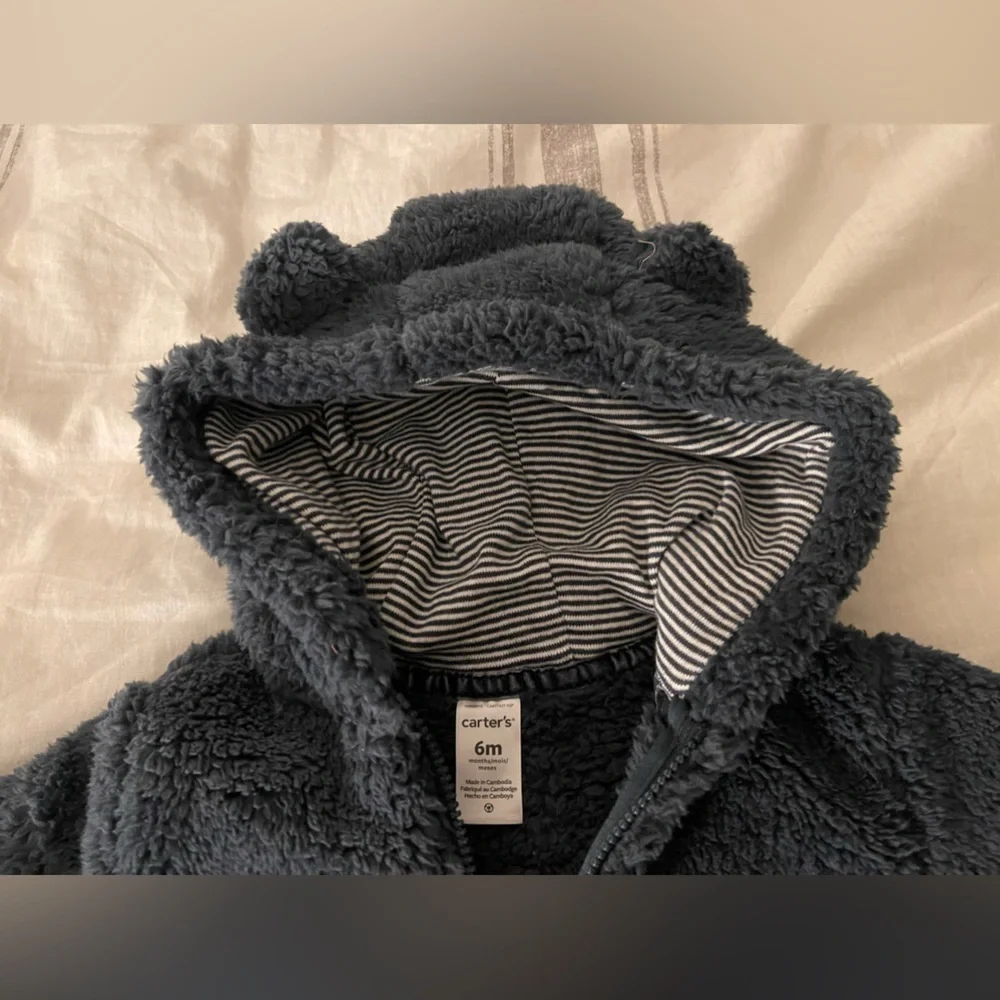 🆕 Carter’s | Blue Teddy bear fleece coat | baby boy 6mo